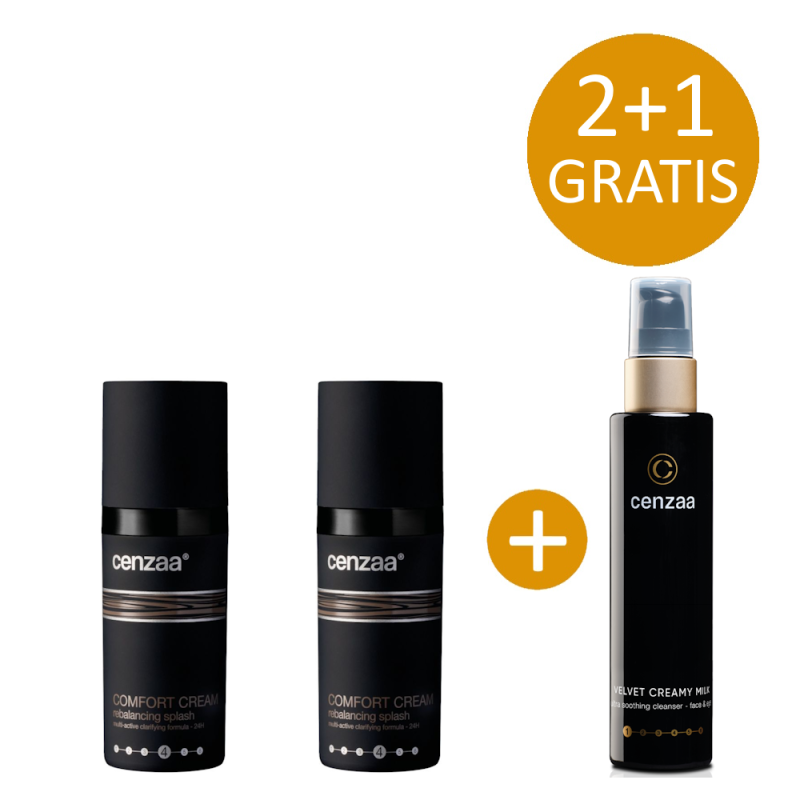 2+1 ACTIE - 2x Cenzaa Rebalacing Splash 30ml incl. gratis Velvet Creamy Milk Travel Size 100ml