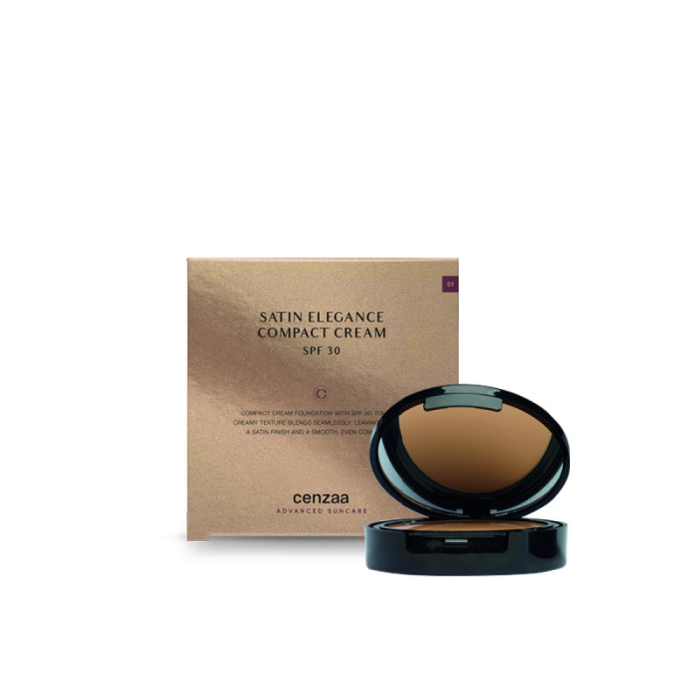 Cenzaa Satin Elegance Compact Cream SPF30 - No.1 Honey 13gr