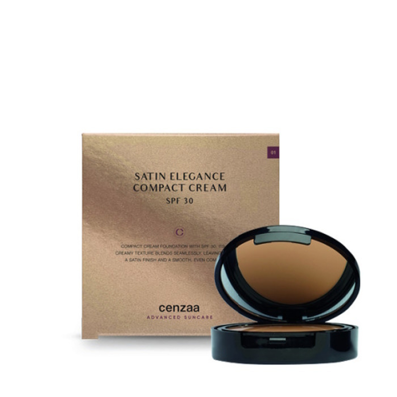 Cenzaa Satin Elegance Compact Cream SPF30 - No.1 Honey 13gr