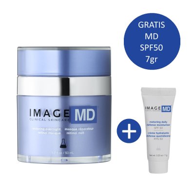 Image MD - Restoring Overnight Retinol Masque incl. Restoring Daily Defense Moisturizer SPF50 7gr Image MD - Restoring Overnight Retinol Masque incl. Restoring Daily Defense Moisturizer SPF50 7gr