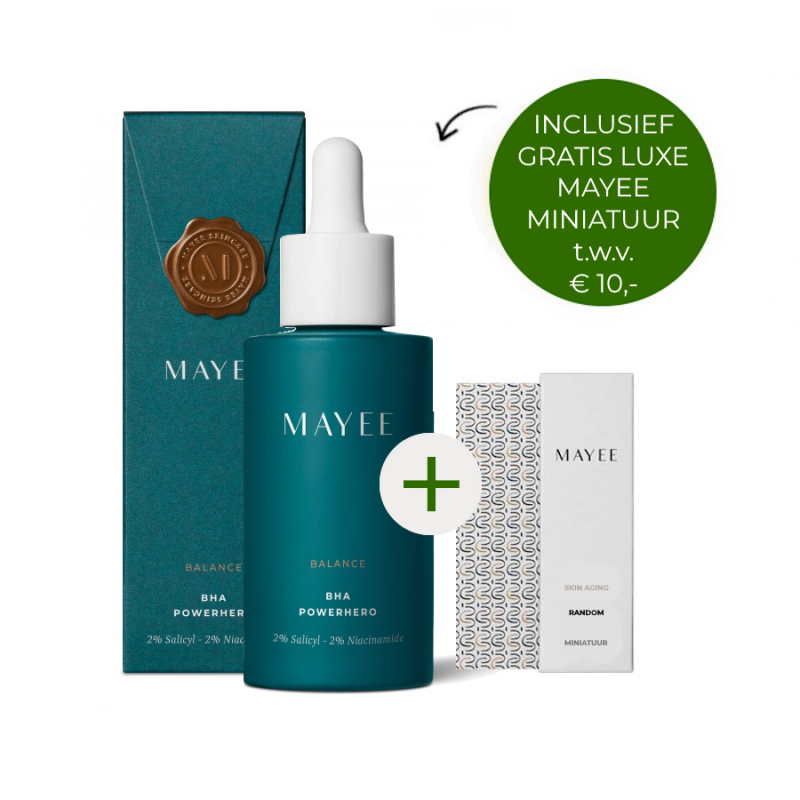 Mayee BHA PowerHero 50ml + gratis Mayee luxe miniatuur t.w.v. €10,-