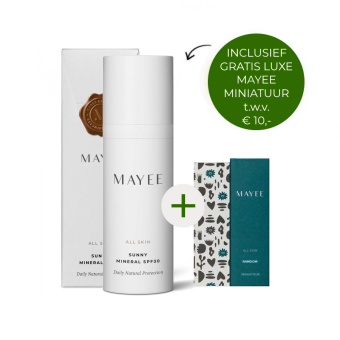 Mayee Sunny Mineral SPF30 50ml + gratis Mayee luxe miniatuur t.w.v. €10,-