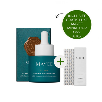 Mayee Vitamin A Nightserum 15ml + gratis Mayee luxe miniatuur t.w.v. €10,-
