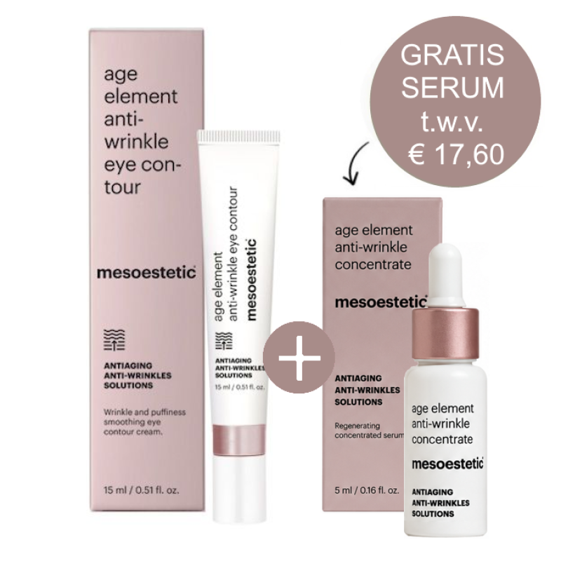Mesoestetic Age Element Anti-Wrinkle Eye Contour 15ml incl. gratis Travel Size serum 5ml
