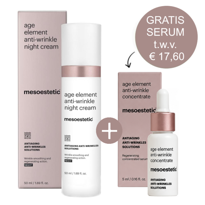 Mesoestetic Age Element Anti-Wrinkle Night Cream 50ml incl. gratis Travel Size serum 5ml