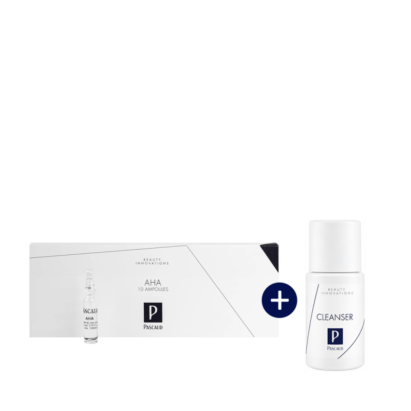 Pascaud 10x 2ml AHA Ampoules incl. gratis travel cleanser 30ml