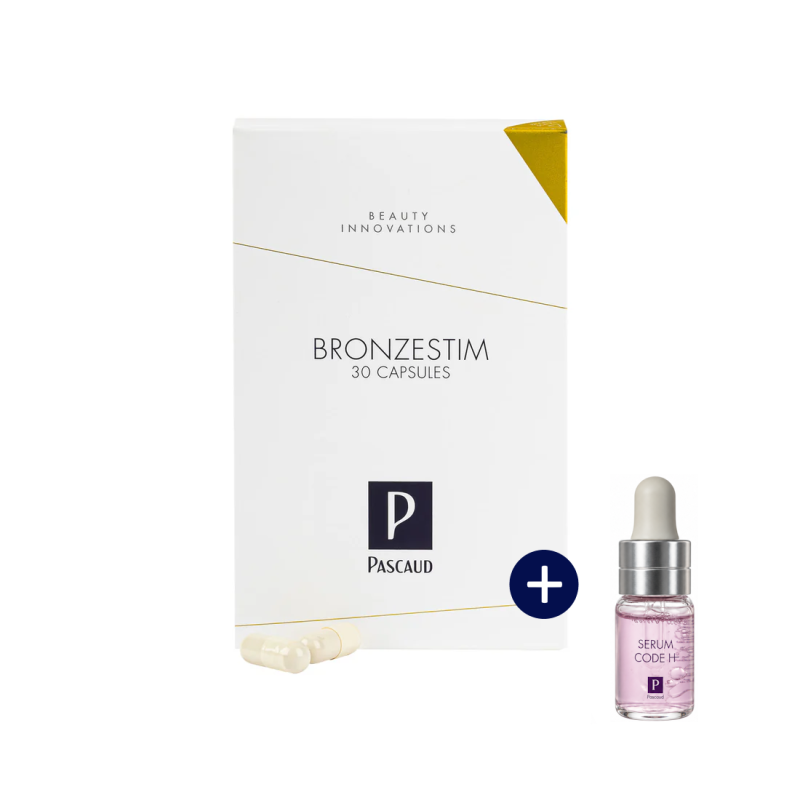 Pascaud Bronzestim 30 capsules incl. gratis miniatuur code H serum 3ml