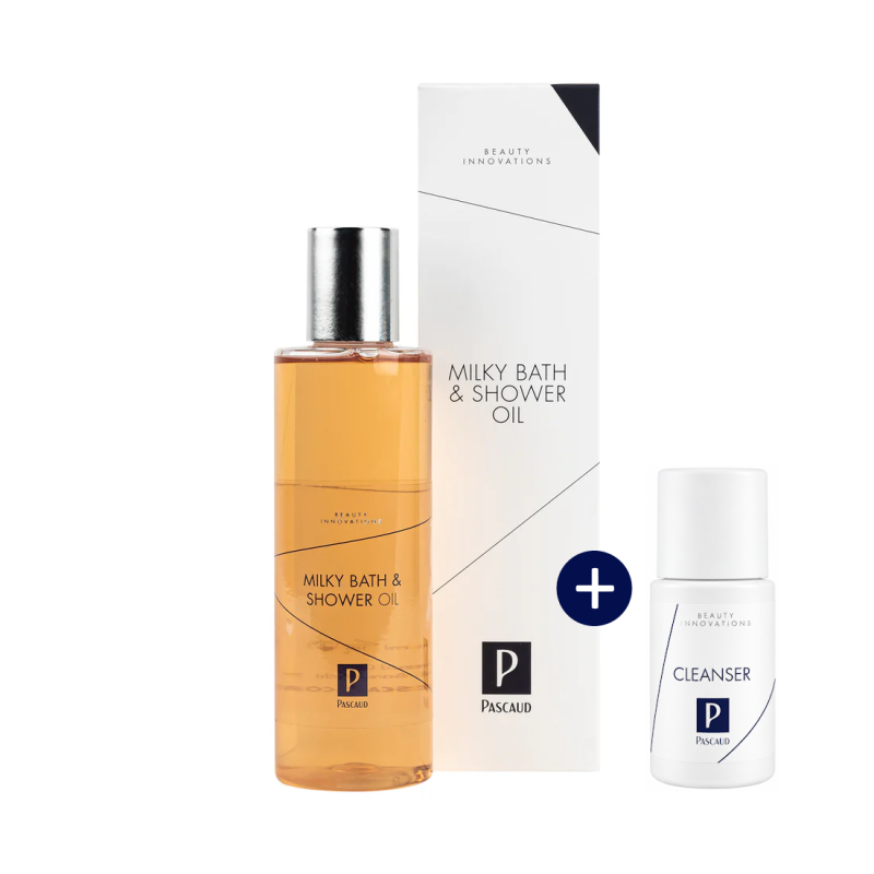 Pascaud Milky Bath & Shower Oil 200ml incl. gratis travel cleanser 30ml