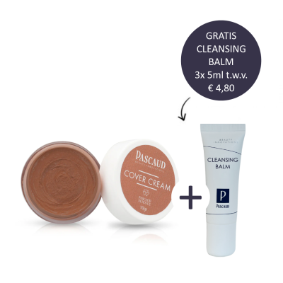 Pascaud Cover Cream Dark Tan 10gr incl. gratis Cleansing Balm 3x 5ml