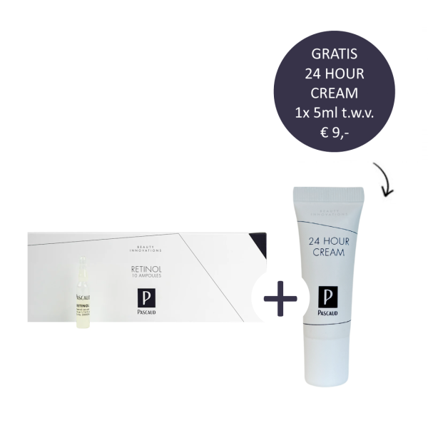 Pascaud 10x 2ml Retinol Ampoules incl. gratis 24 Hour Cream 1x 5ml
