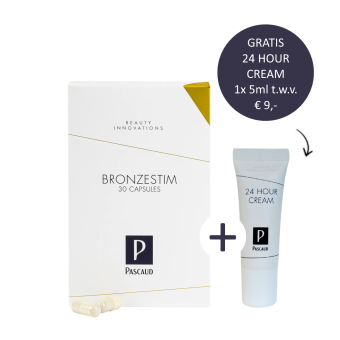 Pascaud Bronzestim 30 capsules incl. gratis 24 Hour Cream 1x 5ml