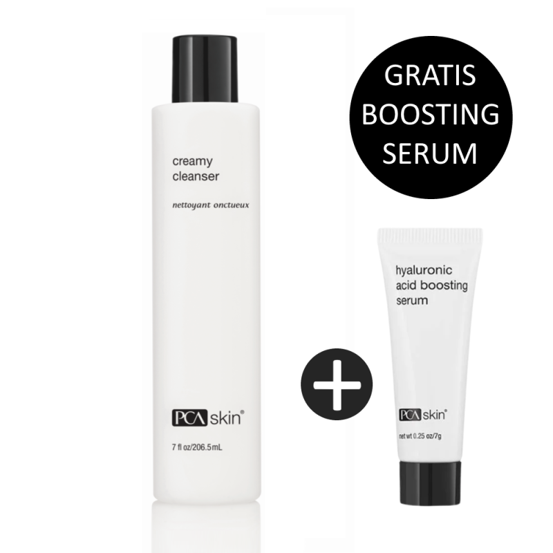 (tijdelijk niet leverbaar) PCA Skin Creamy Cleanser 206,5ml incl. gratis Hyaluronic Acid Boosting Serum 7ml