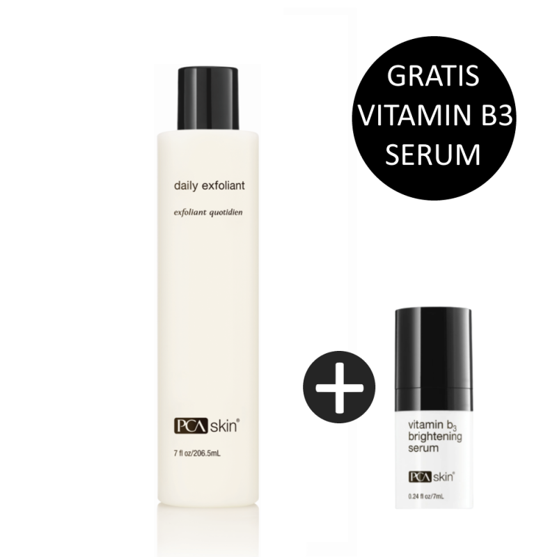 PCA Skin Daily Exfoliant 206,5ml incl. gratis Vitamin B3 Brightening Serum 7ml