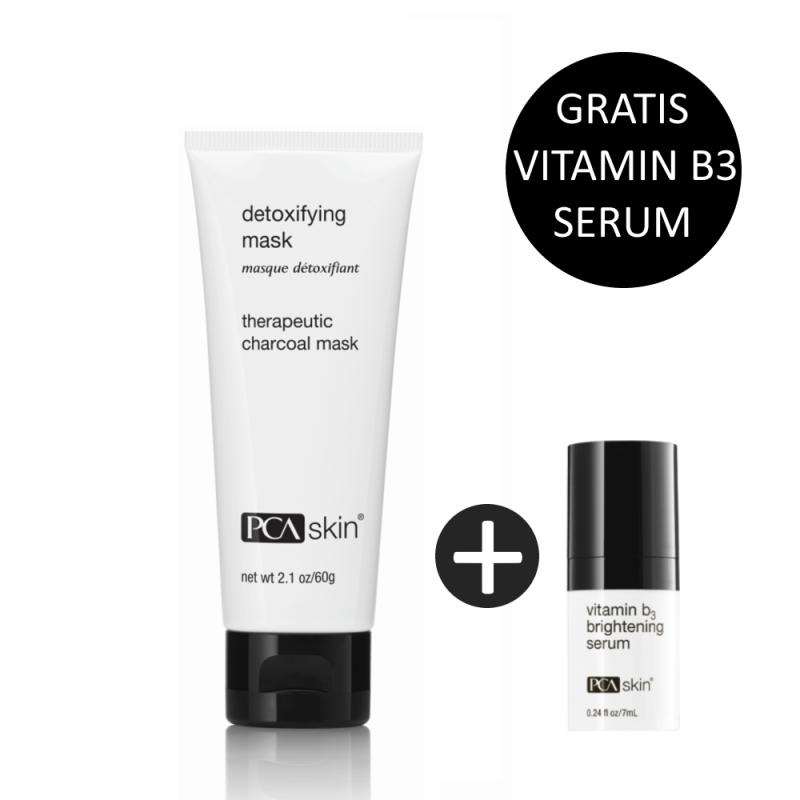 PCA Skin Detoxifying Mask 60gr incl. gratis Vitamin B3 Brightening Serum 7ml