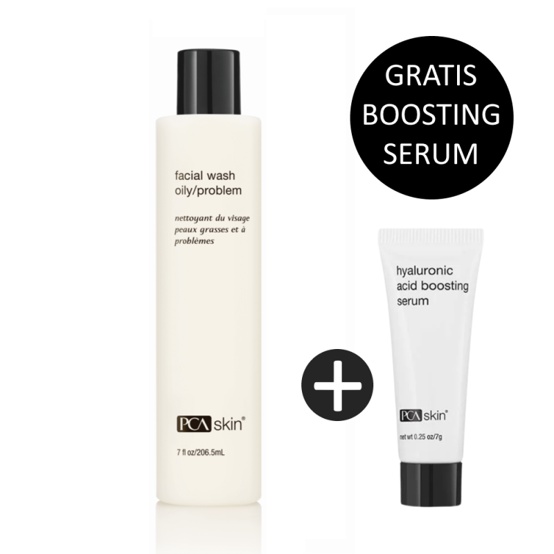 PCA Skin Facial Wash Oily Problem 206,5ml incl. gratis Hyaluronic Acid Boosting Serum 7ml
