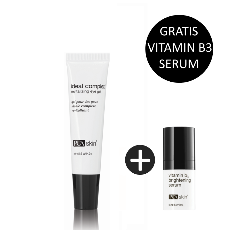 PCA Skin Ideal Complex Revitalizing Eye Gel 14,2gr incl. gratis Vitamin B3 Brightening Serum 7ml