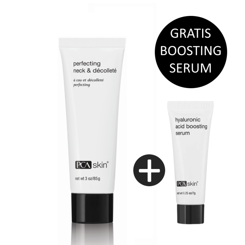 PCA Skin Perfecting Neck & Decollete 85gr incl. gratis Hyaluronic Acid Boosting Serum 7ml