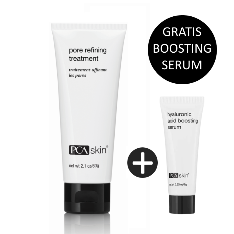 PCA Skin Pore Refining Treatment 60gr incl. gratis Hyaluronic Acid Boosting Serum 7ml