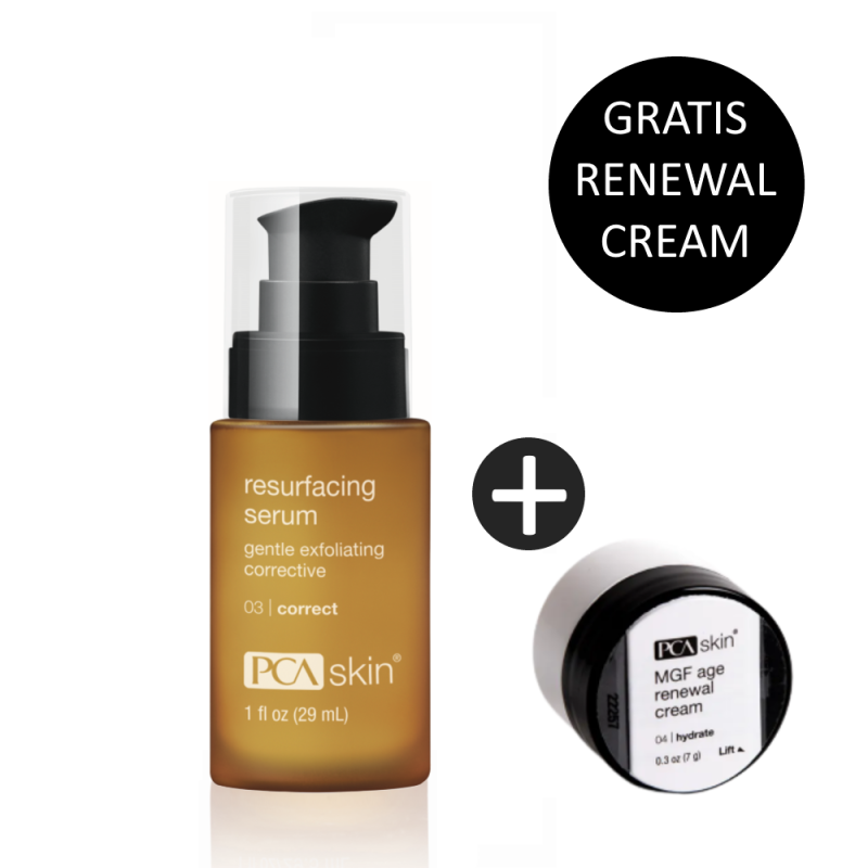 PCA Skin Resurfacing Serum 29,5ml incl. gratis MGF Age Renewal Cream 8ml